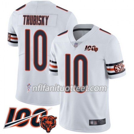 Miesten Chicago Bears NFL Pelipaita Mitchell Trubisky 10 Nike Valkoinen 100th